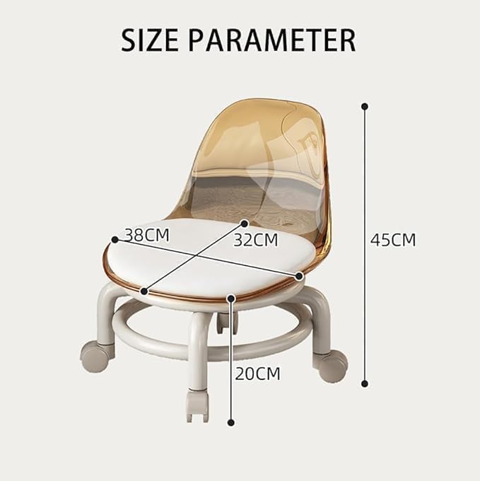 Chair with dimensions labeled on a white background