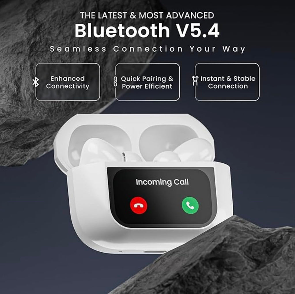 Bluetooth wireless earpod with display