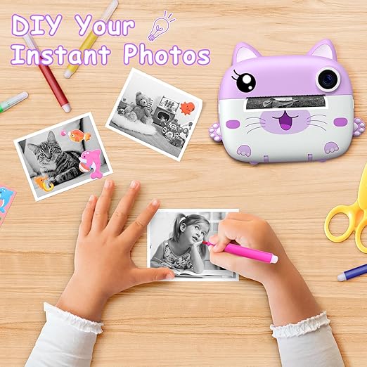 Kids Instant Print Camera with 2.5K Video