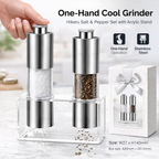 One-Hand Salt & Pepper Grinder Set