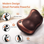 Massage pillow with features highlighted on a blurred background