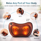 Massage pillow with areas of application on a light background