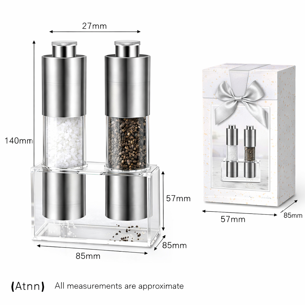 One-Hand Salt & Pepper Grinder Set