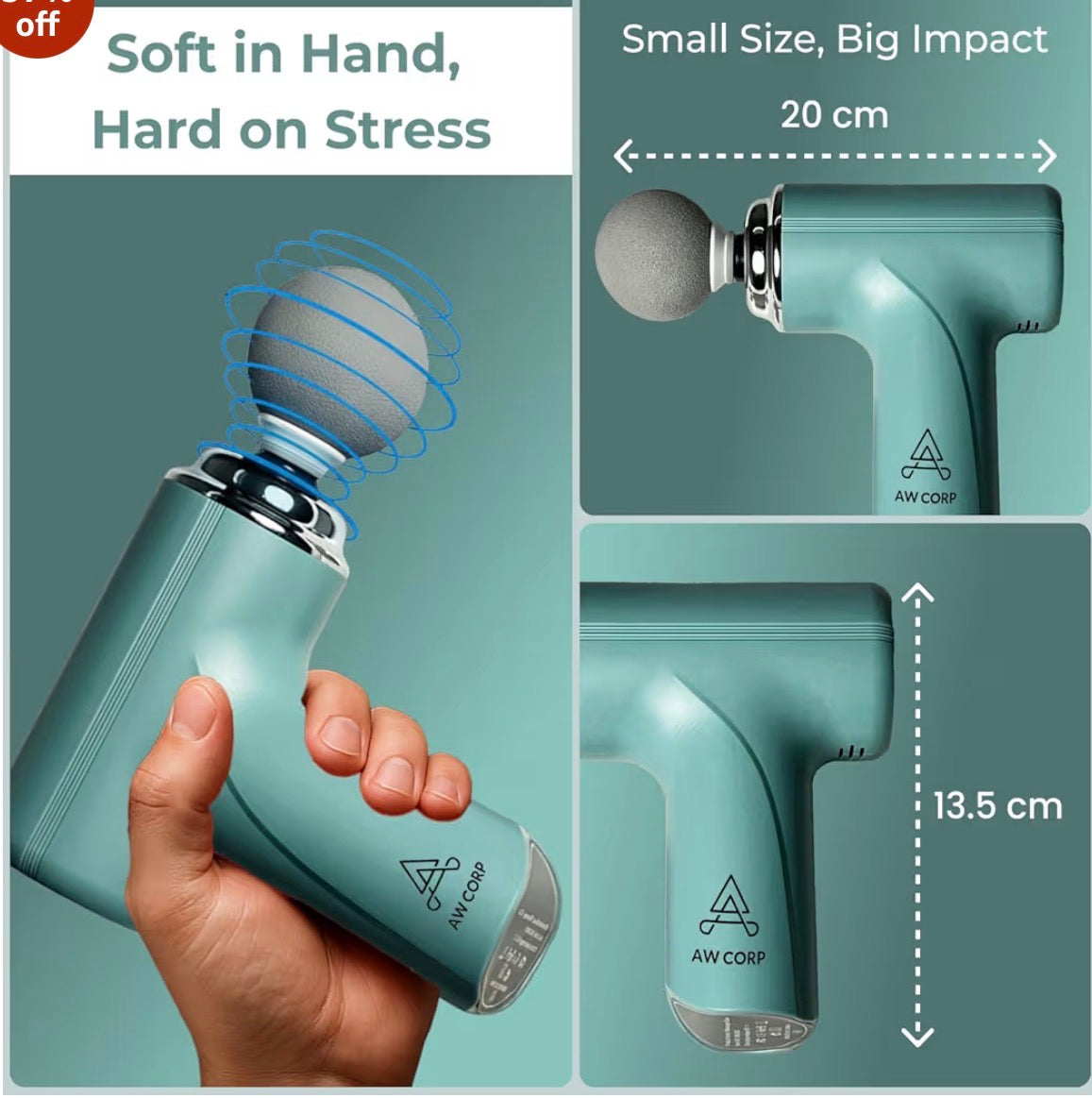 Portable Mini Massage Gun – Type-C Charging
