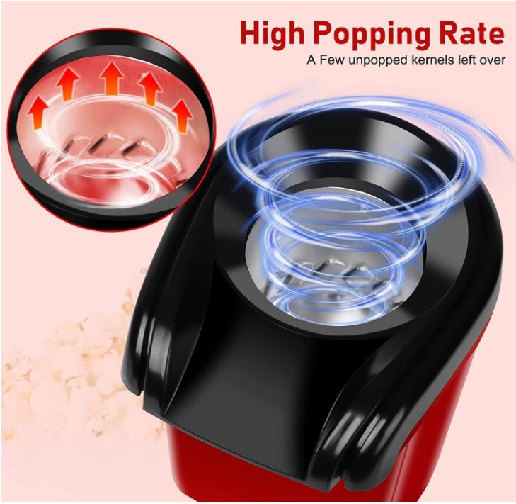 Electric Popcorn Maker – 1200W Hot Air Popper (1-Year Warranty)