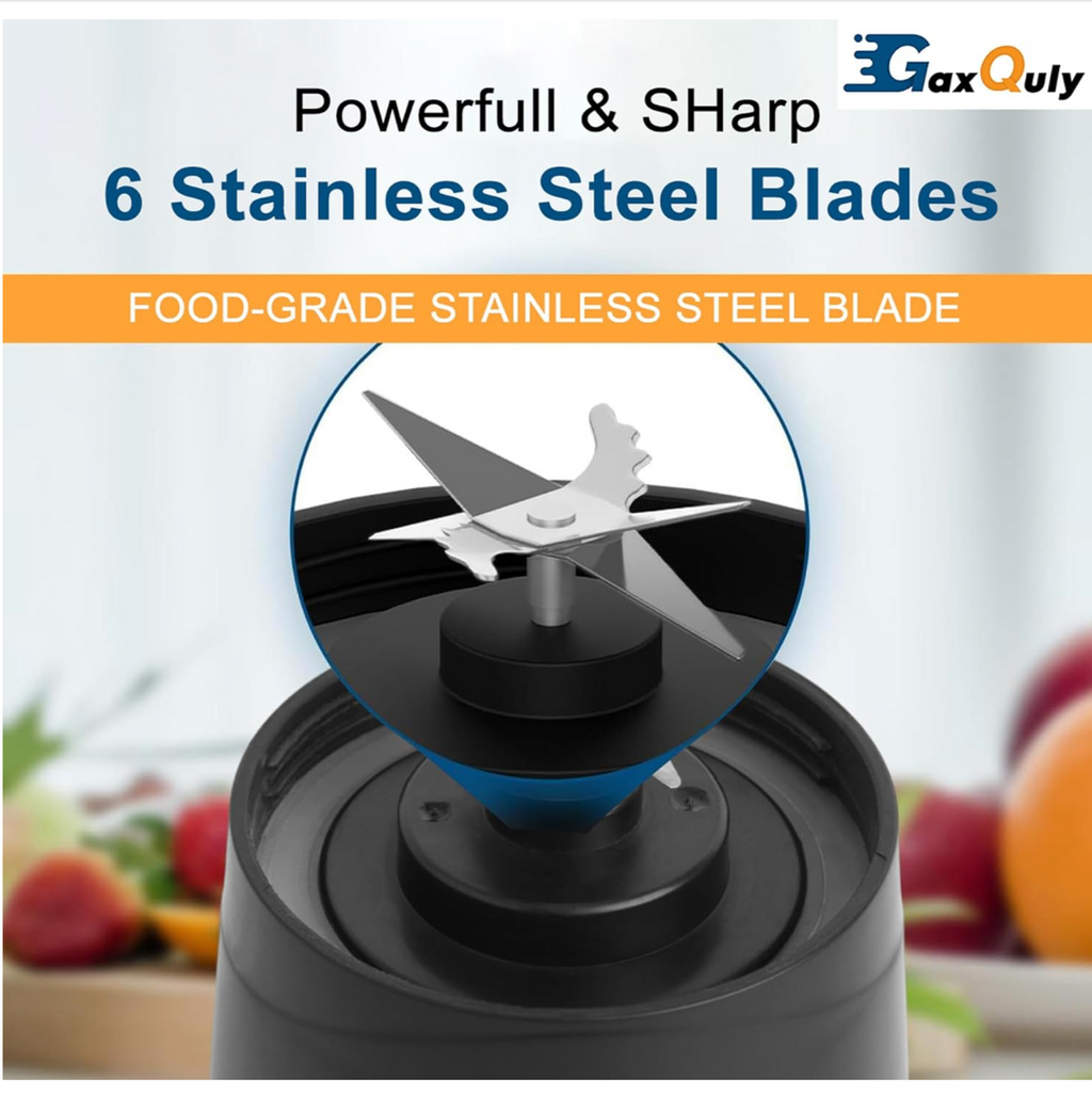 Juice Cup Electric Juicer 6 Blade Rechargable Portable USB Bottle Blender Shaker Juicer A 2000 Juicer Mixer Grinder for Smothies and Juices.