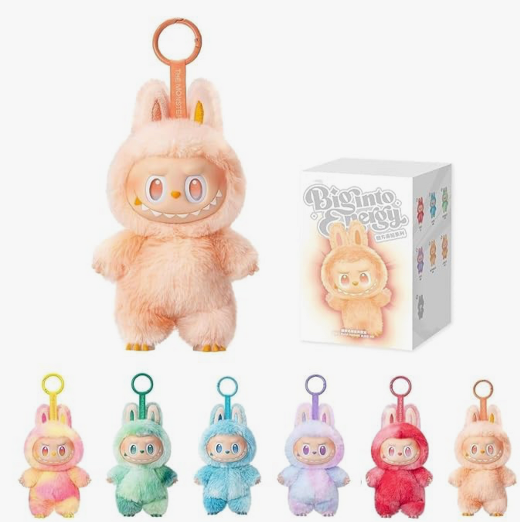 Labubu Vinyl Plush Keychain Toy | Multicolor Collectible Surprise Action Figure | 1 Pc Random Character Gift for Kids & Adults